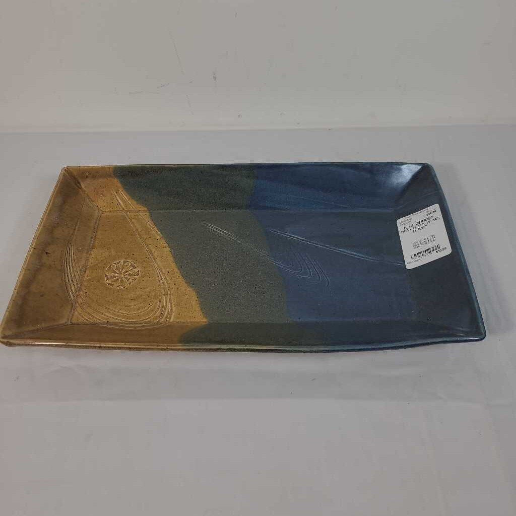 BLUE CERAMIC TRAY