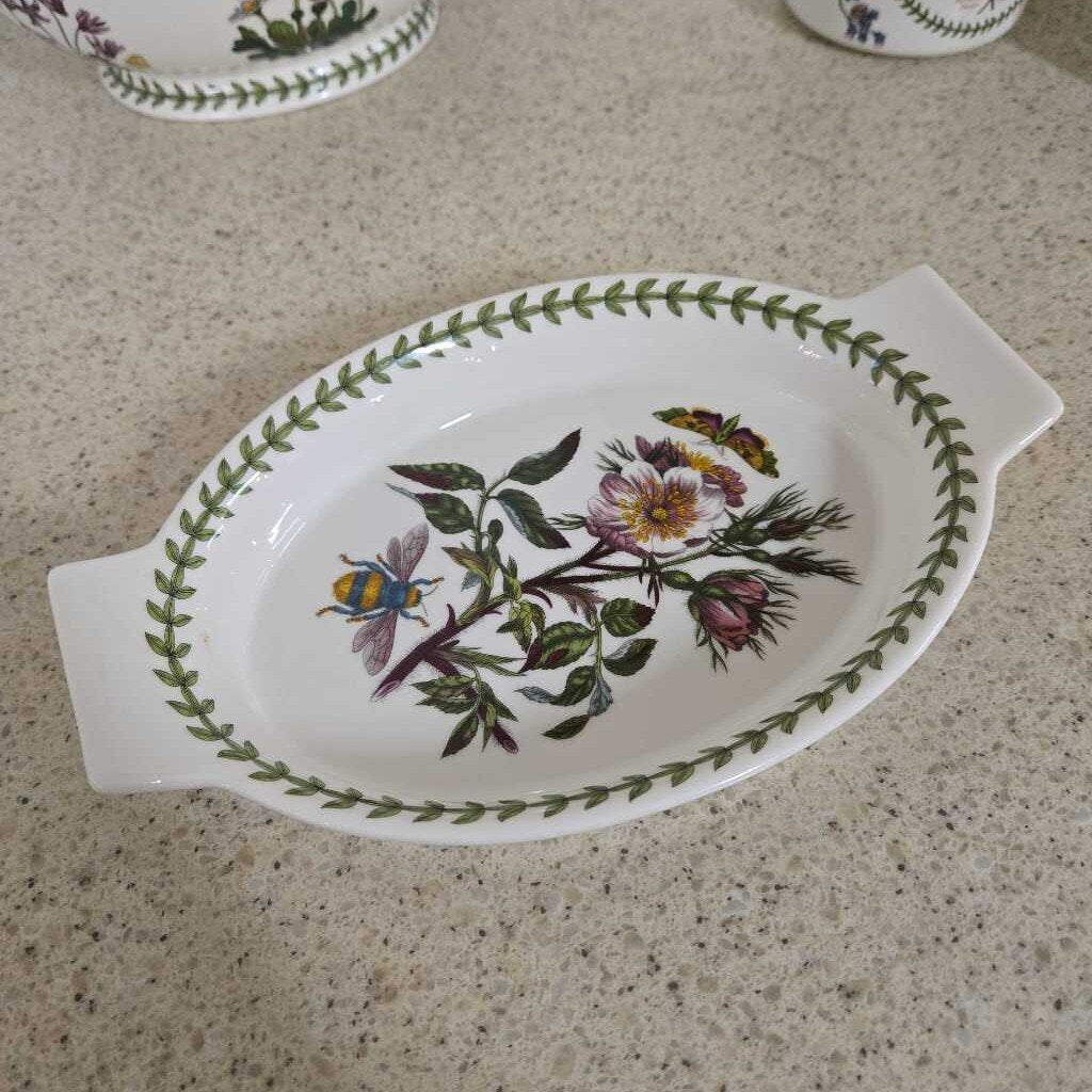 10" PORTMEIRION BOTANIC GARDEN OVAL GRATIN DISH