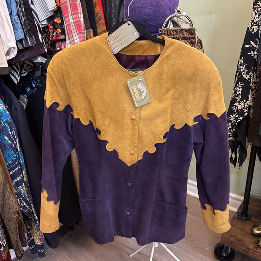 DANIER - WESTERN SUEDE BUTTON DOWN RARE FIND