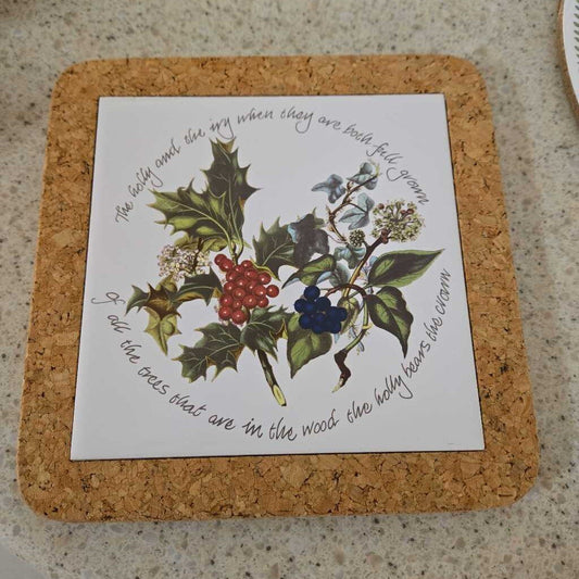 PORTMEIRION THE HOLLY & THE IVY TRIVET