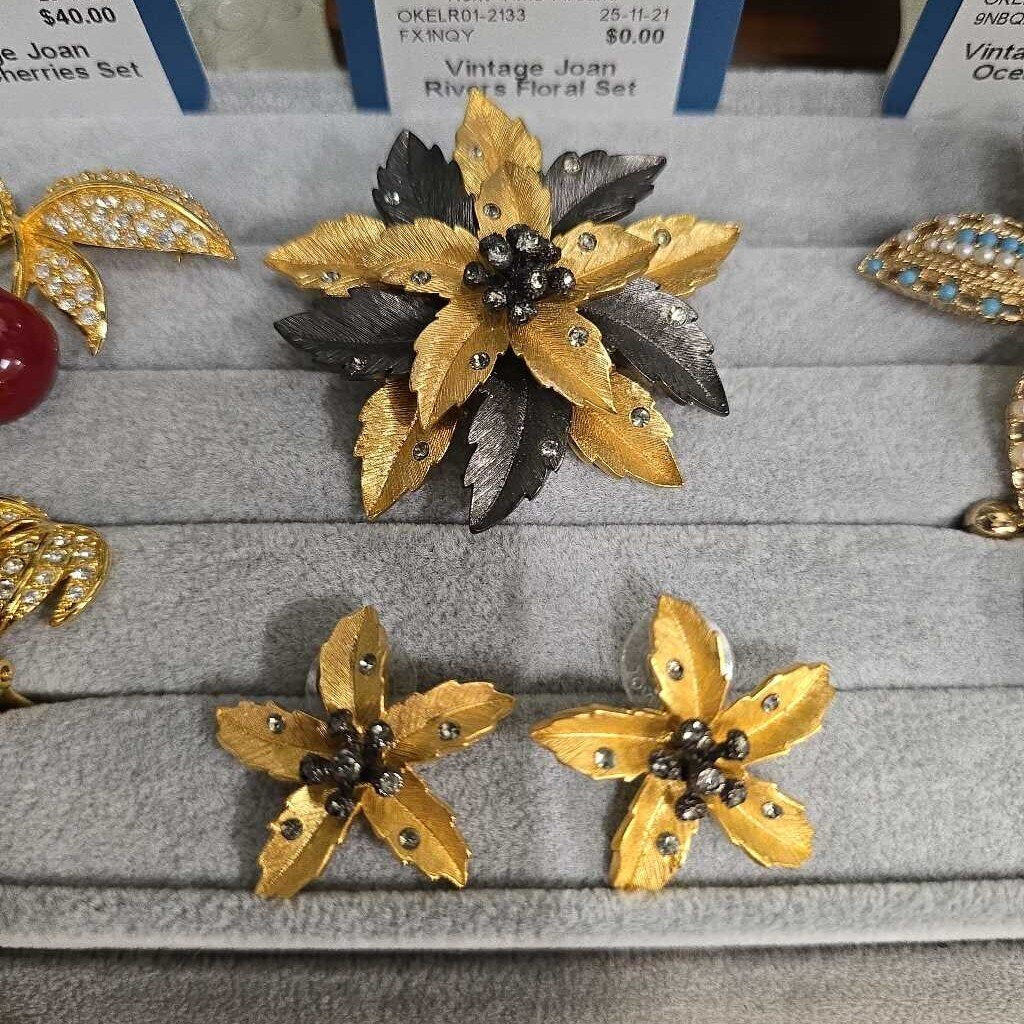 Vintage Joan Rivers Floral Set