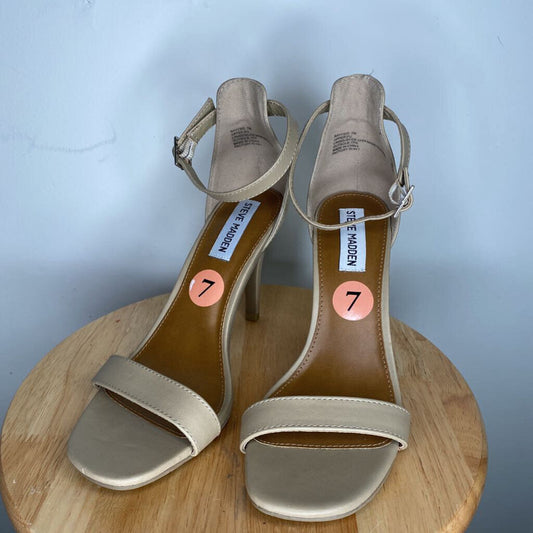 STEVE MADDEN - NUDE STRAPPY HEELS