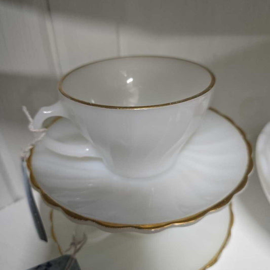 Vtg Fire King Suburbia Cup & Saucer Set