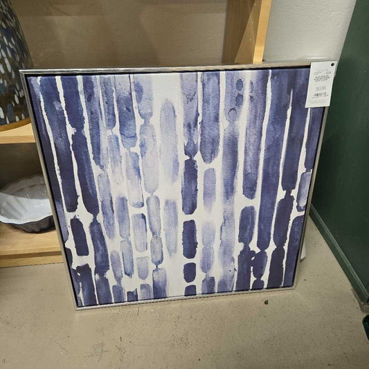 BLUE CANVAS W/SILVER FRAME