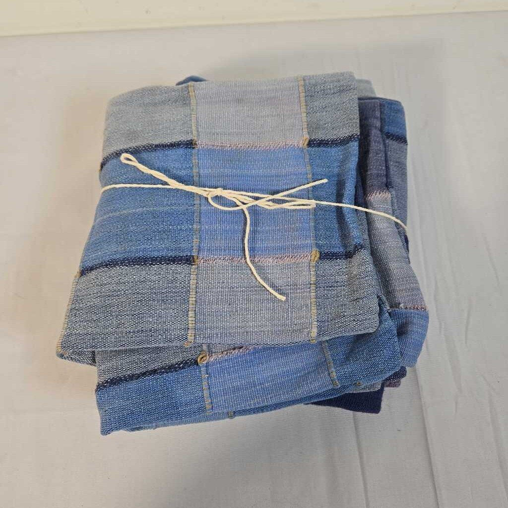 S/4 14" BLUE PILLOW COVERS