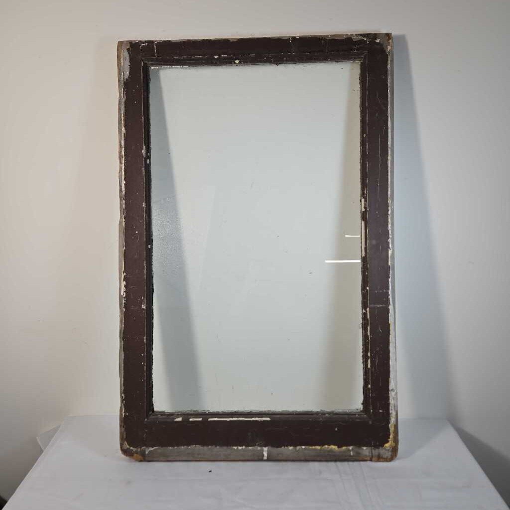 OLD WINDOW FRAME - GLASS INTACT
