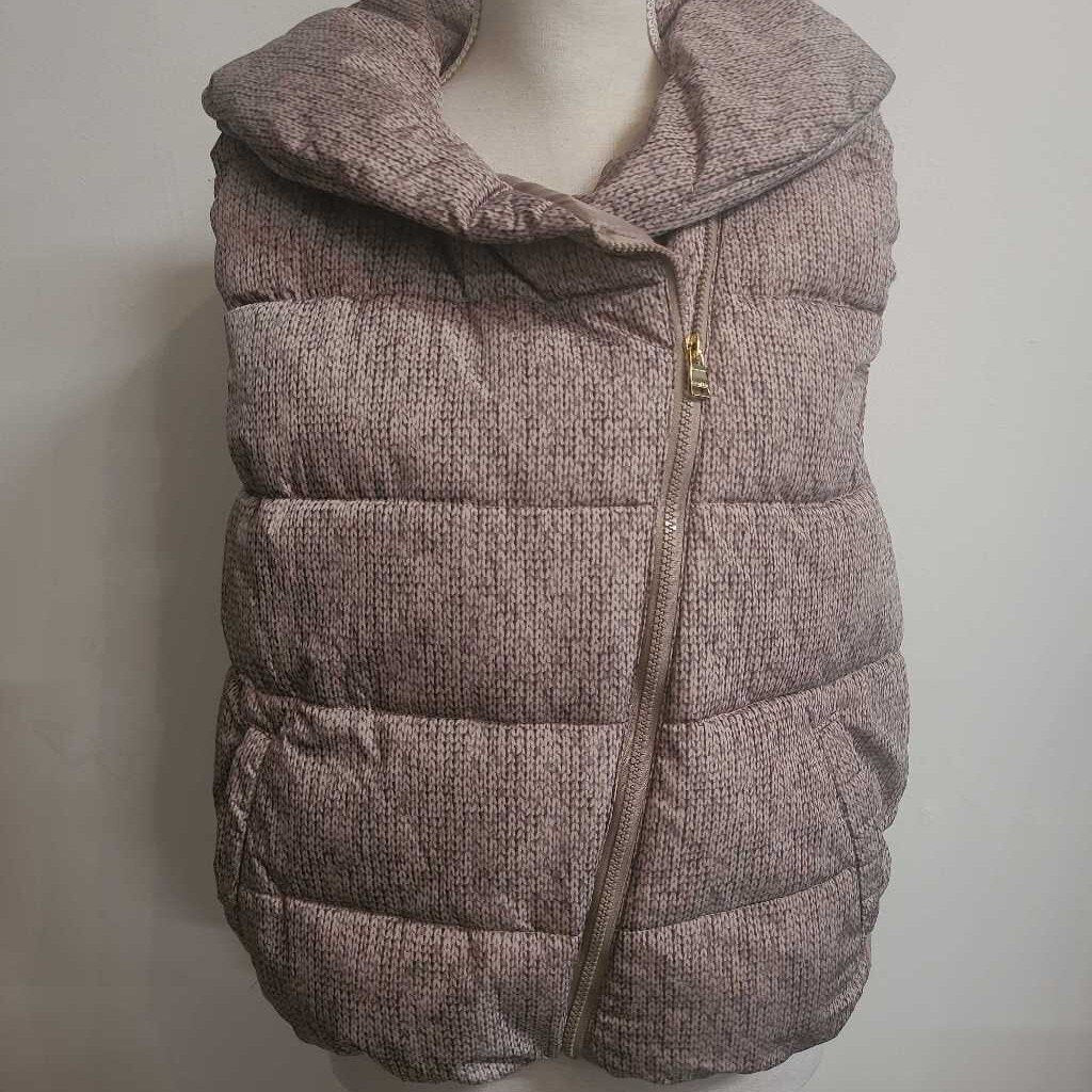 CALVIN KLEIN - BEIGE "KNIT" COWL NECK VEST