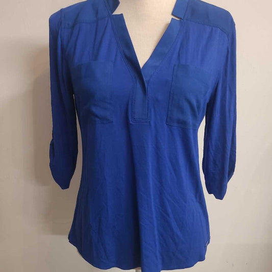 CALVIN KLEIN - ROYAL BLUE 3/4 SLEEVE TOP