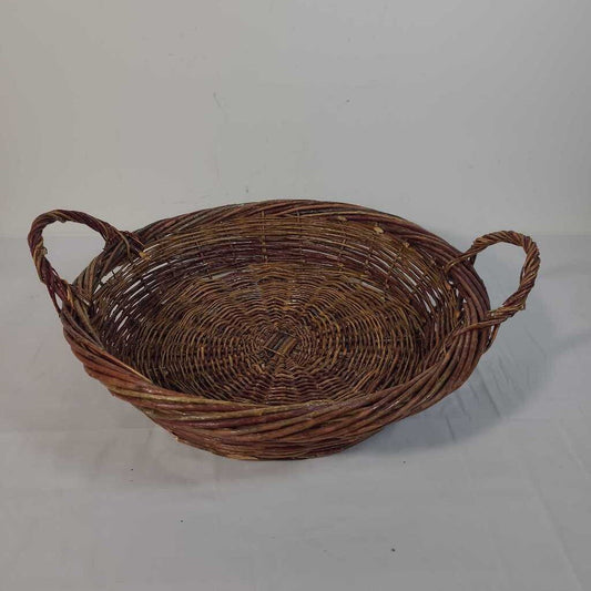 RATTAN BASKET W/ HANDLES