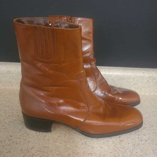 MENS VINTAGE CAMEL FLORSHEIM BOOTS