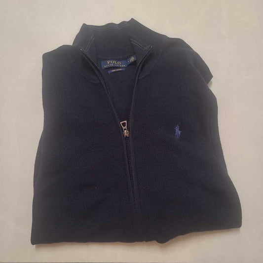 MENS NAVY POLO ZIPPED VEST