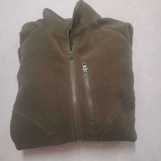 KHAKI GREEN MENS FLEECE JACKET