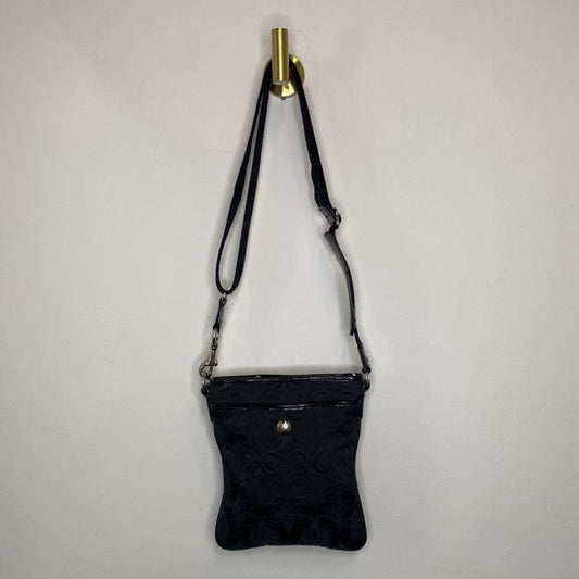 COACH - BLACK CROSSBODY FABRIC PURSE
