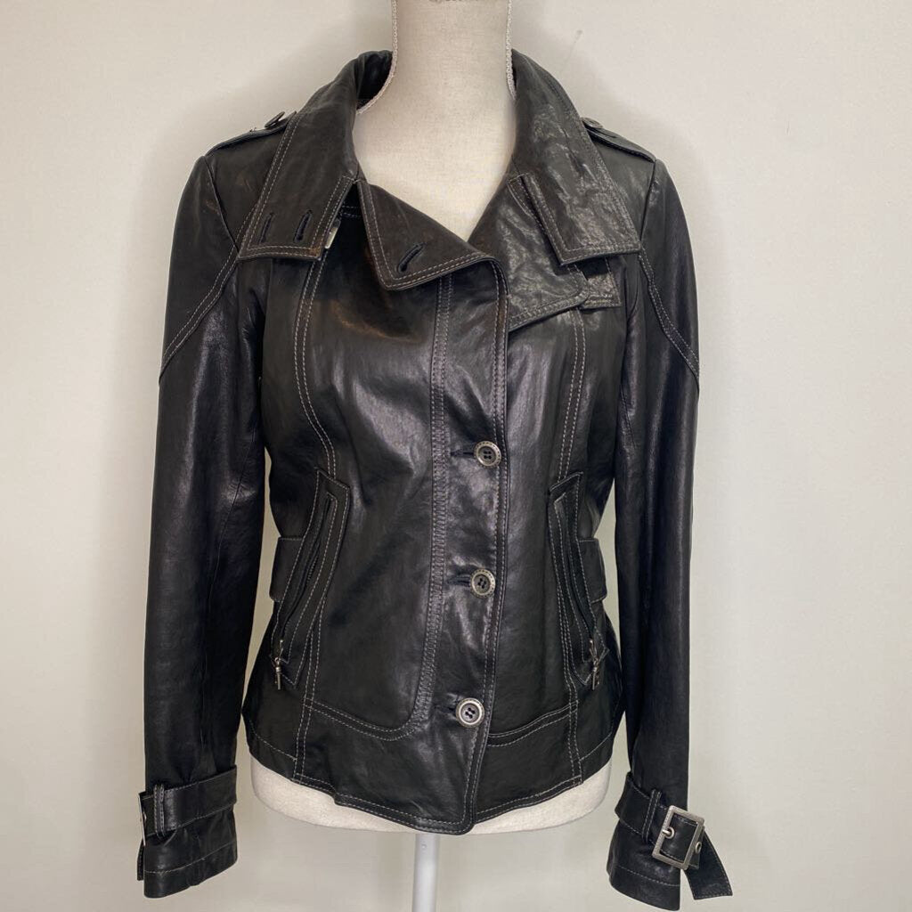 DANIER - BLACK LEATHER BIKER JACKET