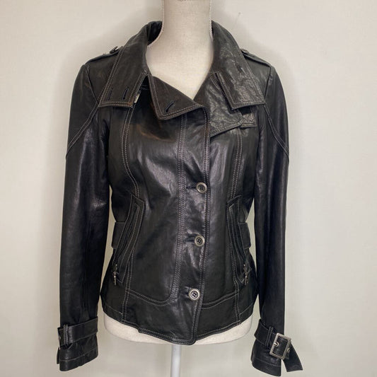 DANIER - BLACK LEATHER BIKER JACKET