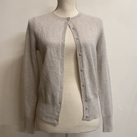 LORD & TAYLOR - GREY 100% CASHMERE CARDIGAN