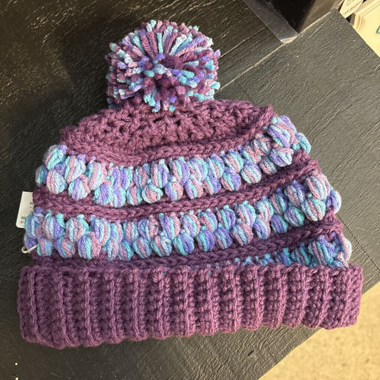 Nightfall Puff Crochet Hat - Twilight Bloom [Teen/Adult]