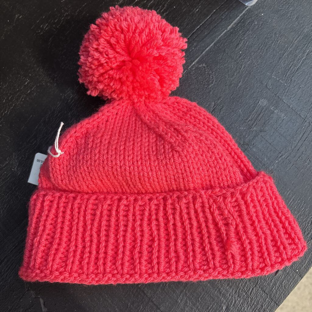 Knit Pom Pom Toque - Pink [Teen/Adult]