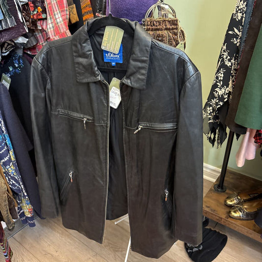 S. OLIVER - BLACK LEATHER JACKET
