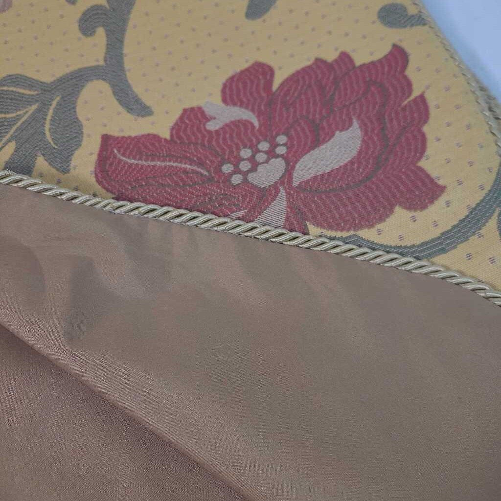 GOLD TRIM FLORAL TABLE RUNNER