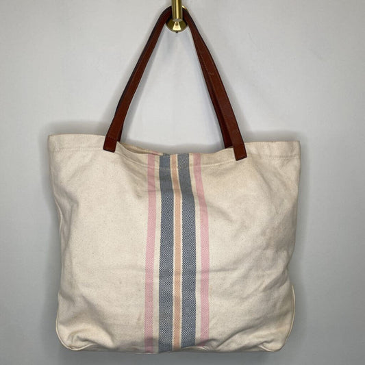 *AS IS* ABERCROMBIE & FITCH - STRIPED CANVAS TOTE BAG