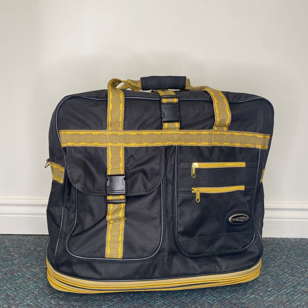 *AS IS* EZ-ROLL - BLACK ROLLING TOTE BAG