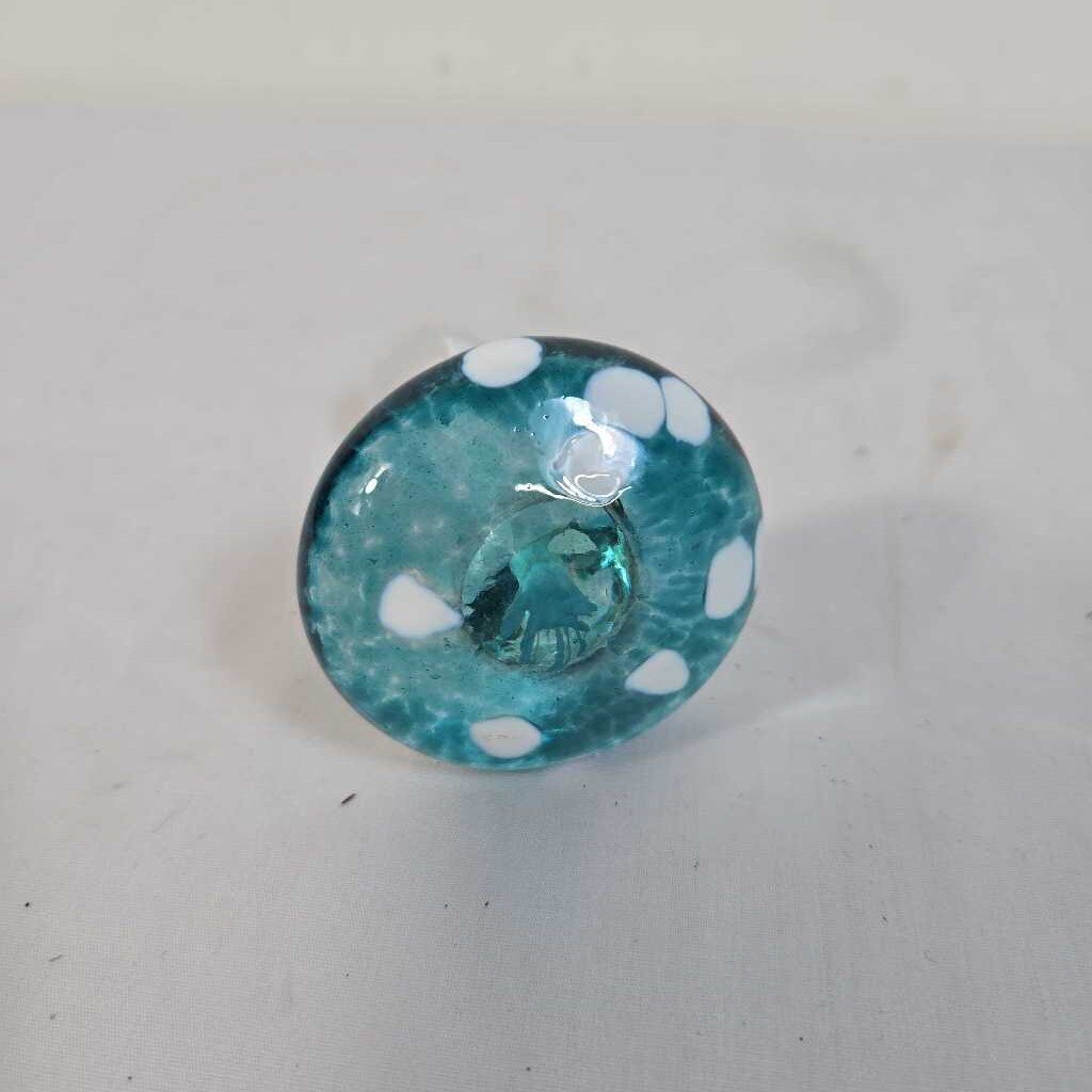 HAND BLOWN GLASS MUSHROOM