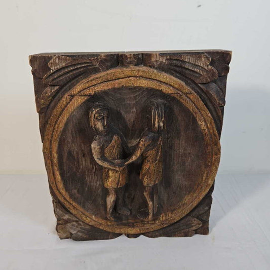 VTG CARVED WOOD SPANISH/MEXICAN FOLK ART