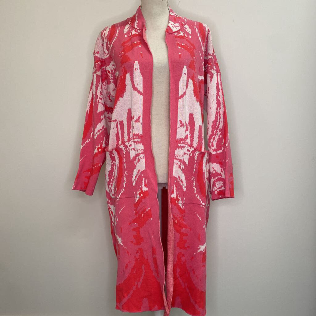 SHANNON PASSERO - PINK/WHITE FLORAL LONG CARDIGAN