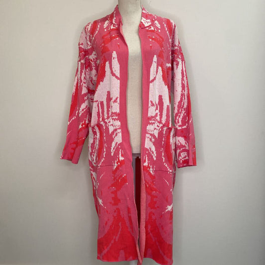 SHANNON PASSERO - PINK/WHITE FLORAL LONG CARDIGAN