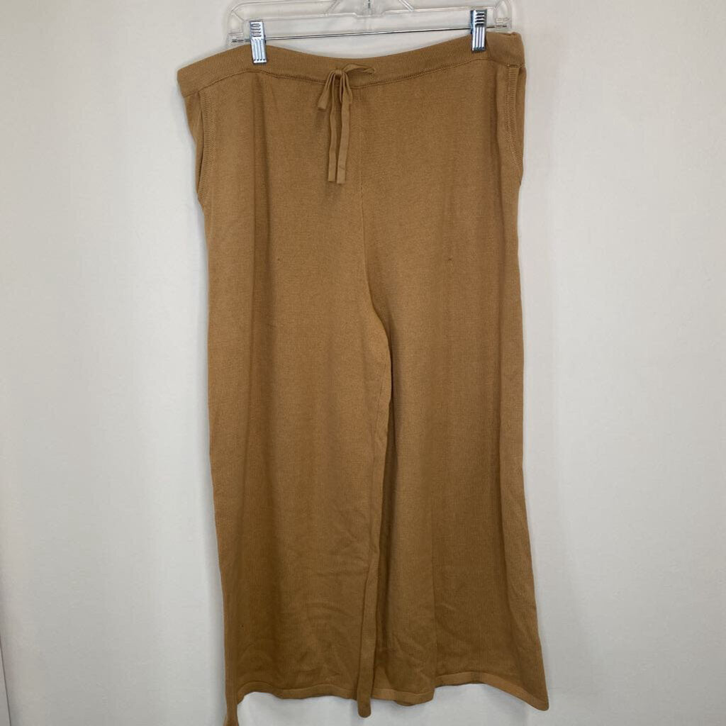 HAVEN - 100% COTTON TAN KNIT PANTS