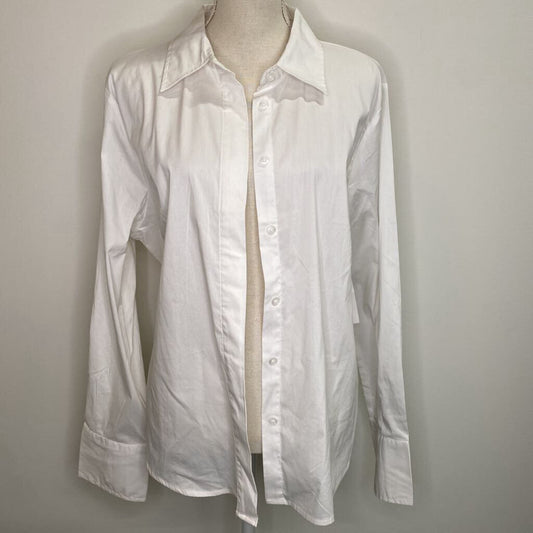 *NWT* MEXX - WHITE L/S BUTTON-UP TOP
