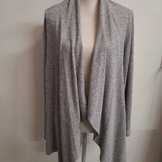 SOFT GREY OPEN FRONT CARDIGAN