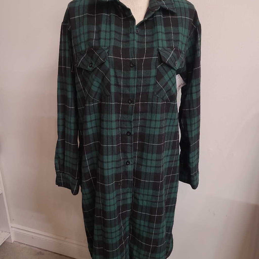 GREEN PLAID MAXI DRESS