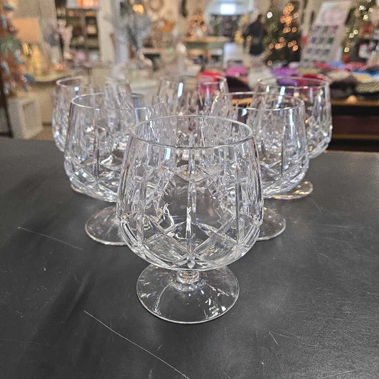 S/6 CROSS & OLIVE BRANDY SNIFTERS