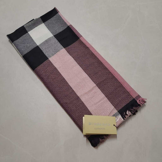 PINK SILK BURBERRY SCARF