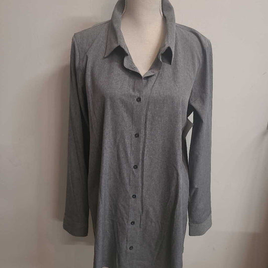 GREY DRESS BLOUSE