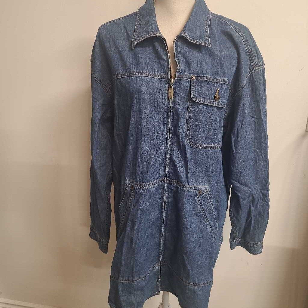 LIZWEAR - DENIM ZIP-UP JACKET