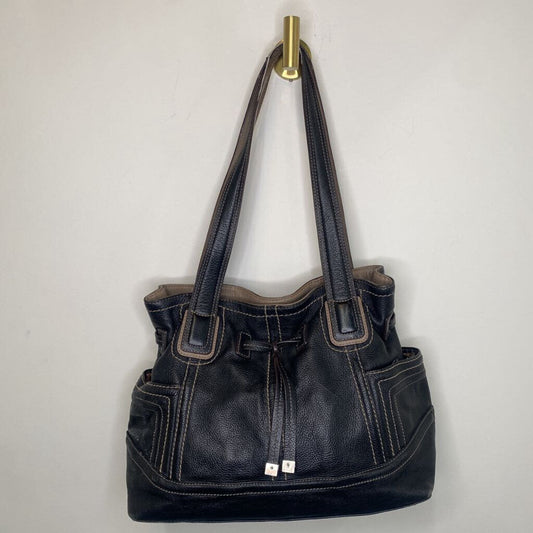 DANIER - BLACK/BROWN LEATHER PURSE