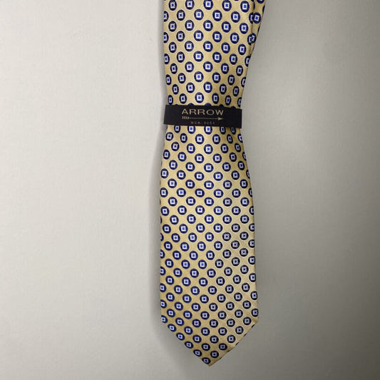 ARROW - 100% SILK CREAM W/ BLUE MEN'S TIE