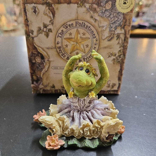 TuTu C. Ribbit...Frog Lake-Byods Bears Resin wee Folkstone Frog