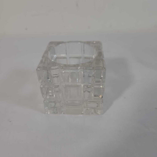 SQ CUBED GLASS VOTIVE HOLDER