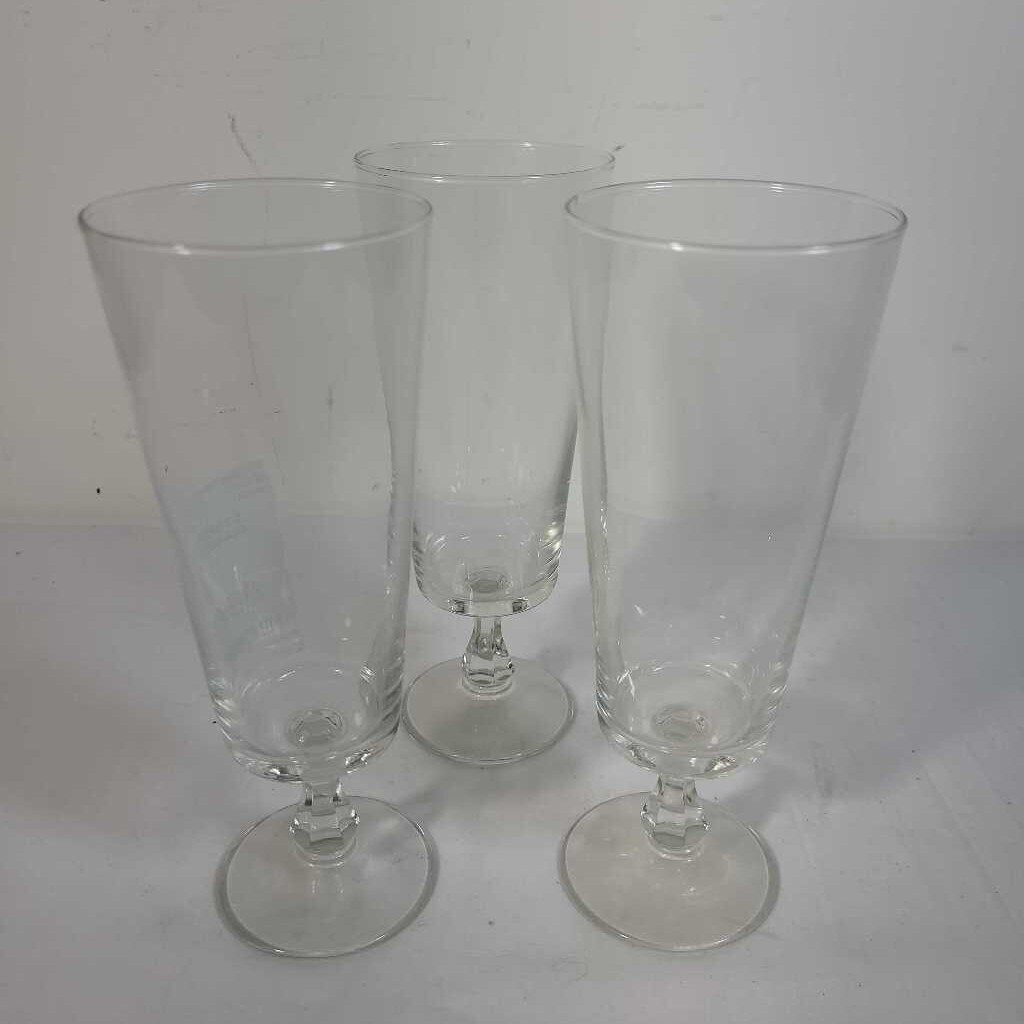 S/3 BEER GLASSES