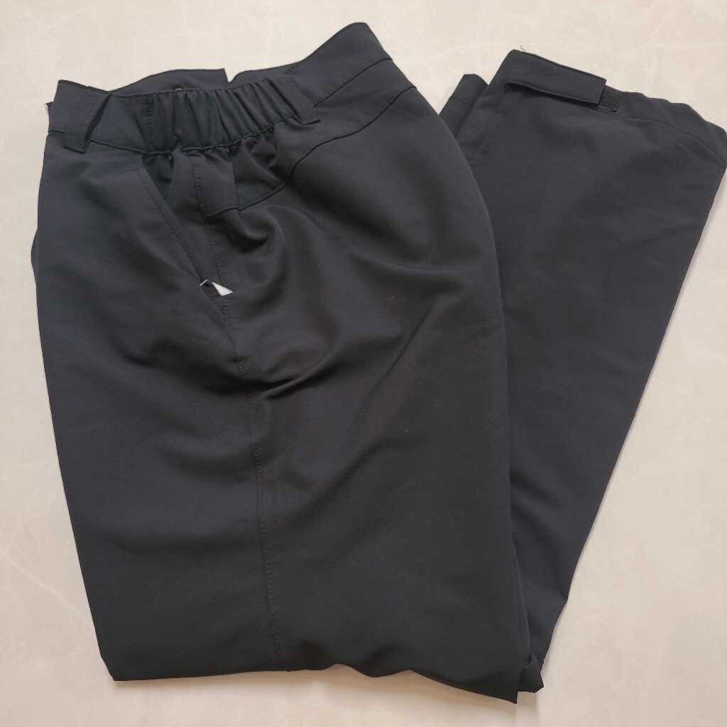 BLACK LINED NYLON PANTS