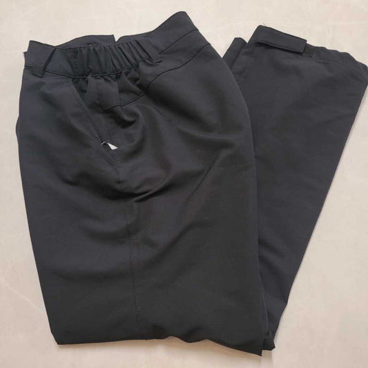 BLACK LINED NYLON PANTS