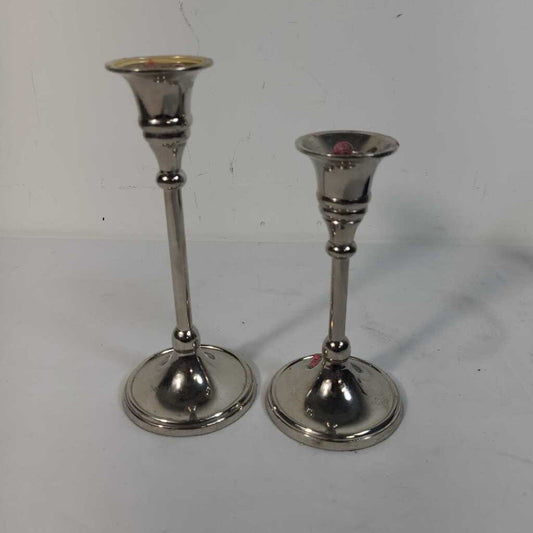 PR SILVER CANDLE HOLDERS