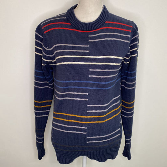 BENCH - BLUE/MULTI-STRIPED KNIT SWEATER