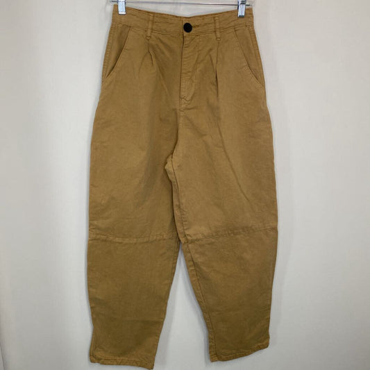 ZARA - KHAKI BARREL LEG PANTS