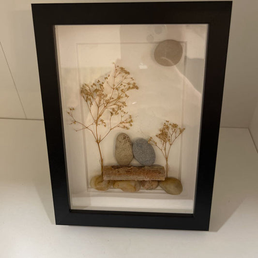 5" x 7" -Two of Us Pebble Art