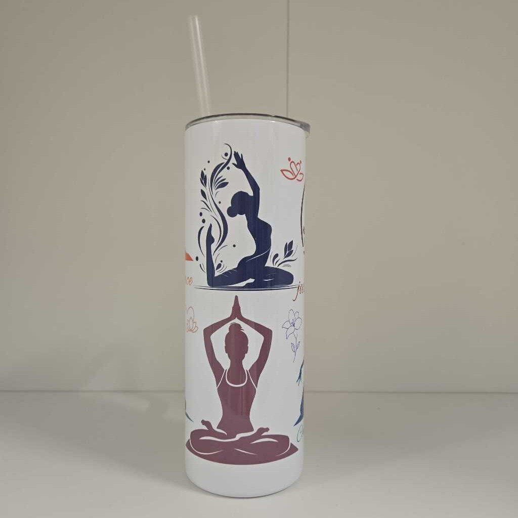 PEACE WITHIN 20 OZ STAINLESS TUMBLER WITH HANDLE
